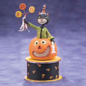 Cat in Pumpkin Figure 16174