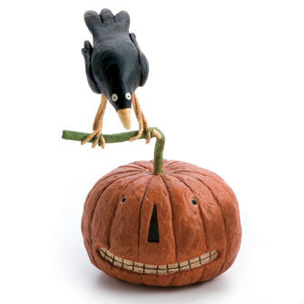 Crow on Pumpkin Figure 16204