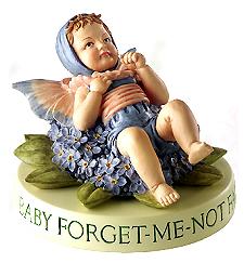 Baby Forget-Me-Not Fairy with Base (boxed) (RETIRED but in)