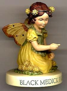 Black Medick Fairy Girl with Base 88914 (boxed) (RETIRED but in)