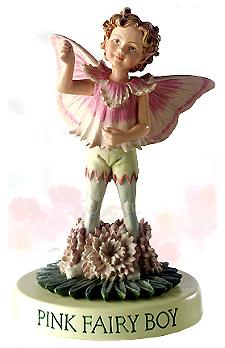 Pink Fairy Boy with Base (boxed) (RETIRED but in stock)